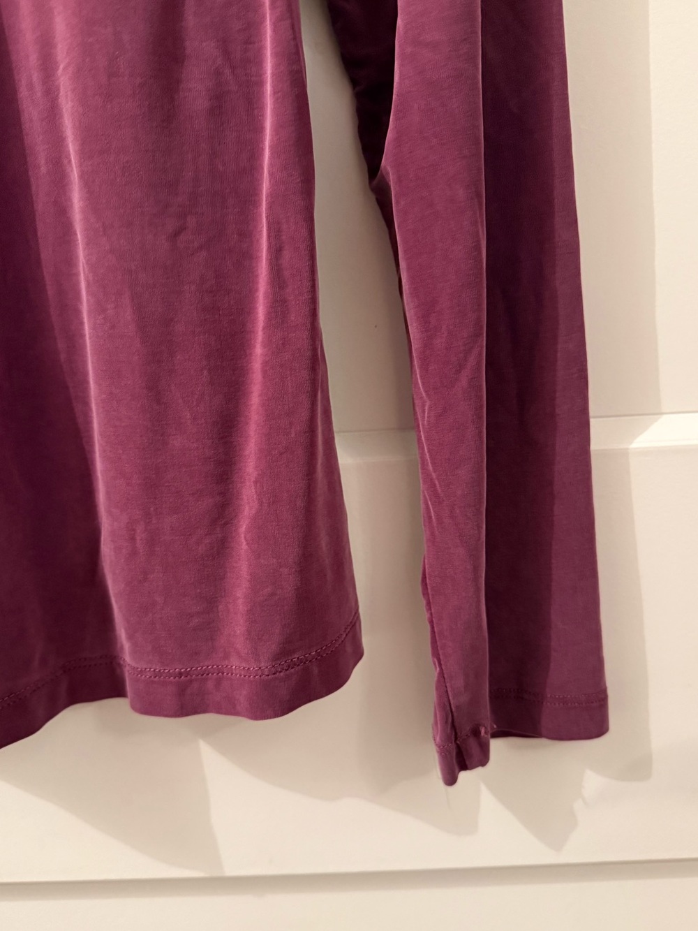EILEEN FISHER Sueded Cupro Long-Sleeve Crewneck Top - Picture 8 of 10